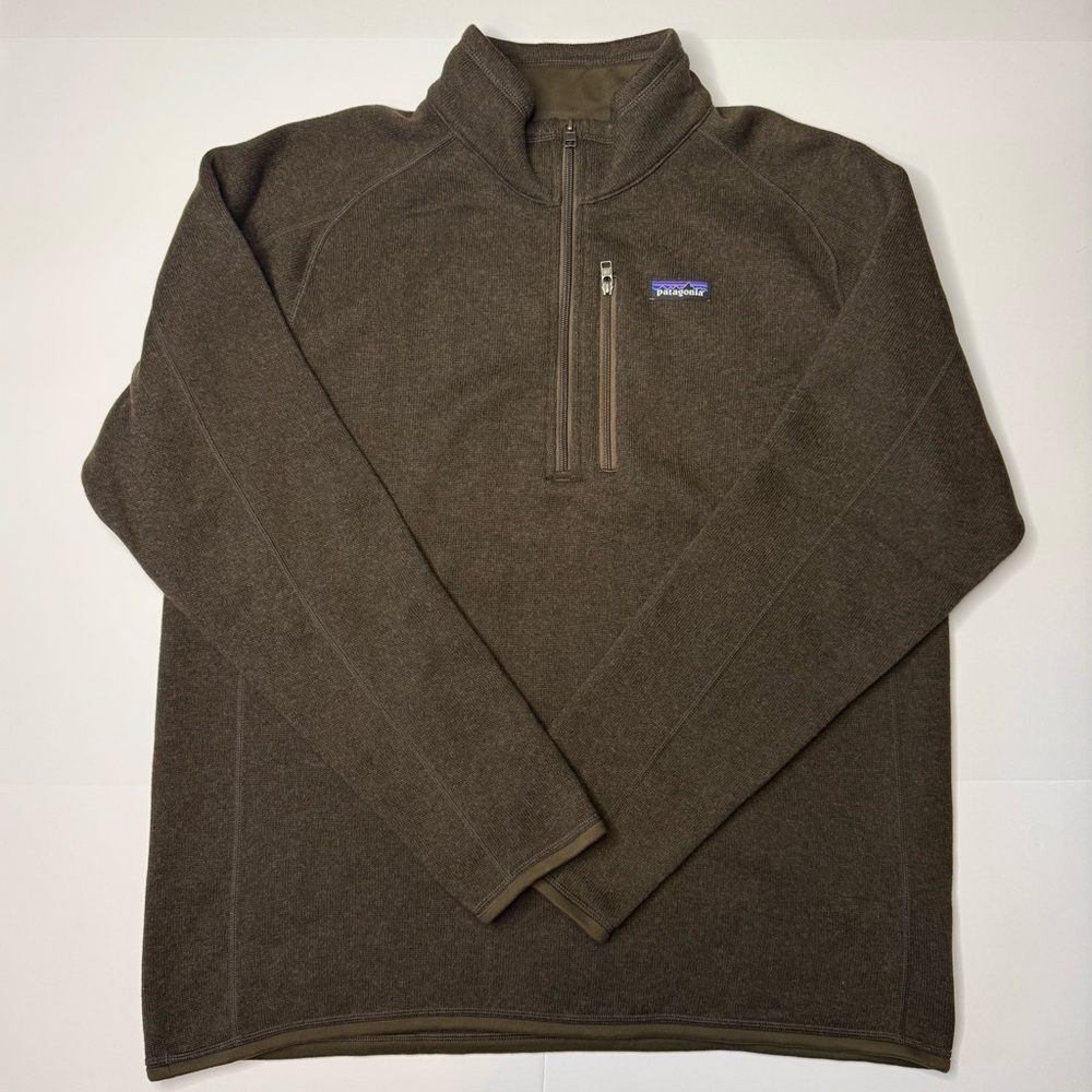Patagonia Better Sweater Olive 1/4 Zip Fleece Pullover Jacket Mens Size XL